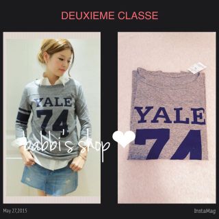 ドゥーズィエムクラス(DEUXIEME CLASSE)の新品◇ドゥーズィエムクラスYALEシャツ(Tシャツ(長袖/七分))