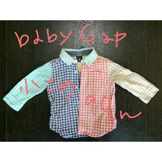 ベビーギャップ(babyGAP)のベビーギャップ　長袖シャツ　小さめ90　80　マルチカラー(シャツ/カットソー)