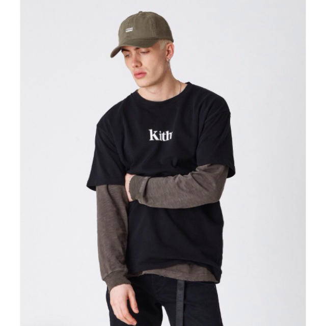 【KITH】PIGMENT DYED SERIF LOGO TEE