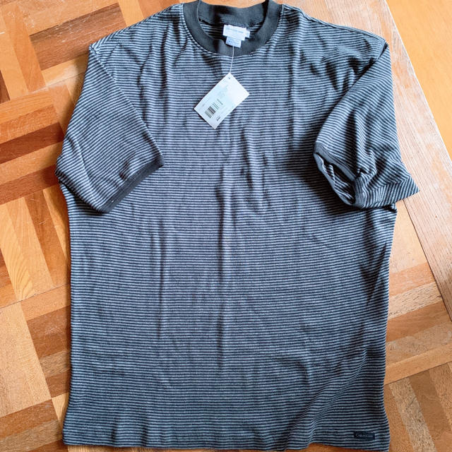 Calvin Klein(カルバンクライン)のCalvin klein ボーダーTシャツ ブラック 新品未使用 メンズのトップス(Tシャツ/カットソー(半袖/袖なし))の商品写真