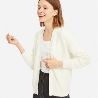 UNIQLO - UNIQLO・コットンカシミヤVネックカーディガンの通販