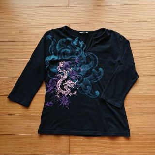 ヴィヴィアンタム(VIVIENNE TAM)のヴィヴィアンタム Tシャツ 七分丈 黒(Tシャツ(長袖/七分))