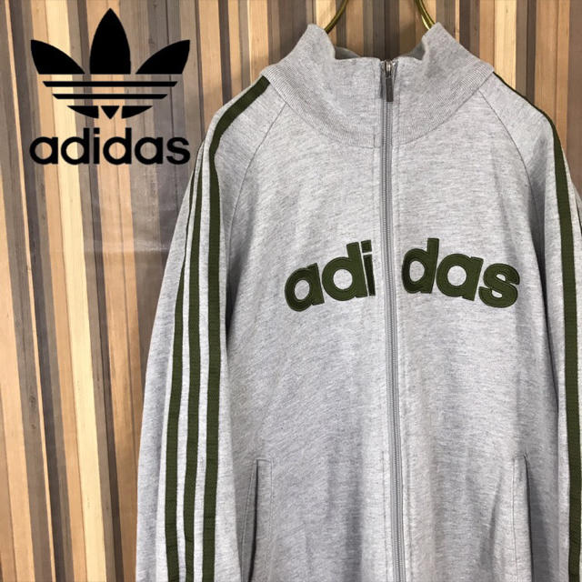 adidas(アディダス)の90s adidas アディダス スウェット トレーナー ビッグロゴ ジップ メンズのトップス(スウェット)の商品写真