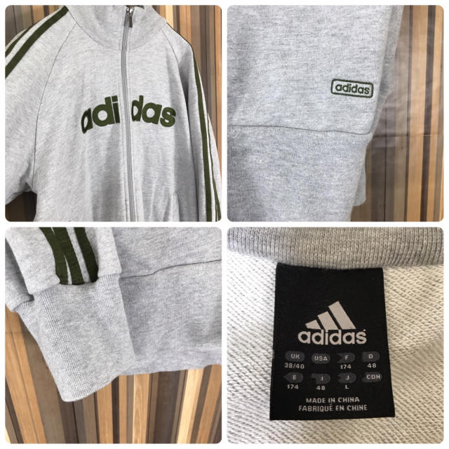 adidas(アディダス)の90s adidas アディダス スウェット トレーナー ビッグロゴ ジップ メンズのトップス(スウェット)の商品写真