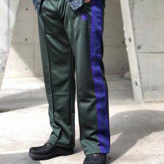 美品 needles セットアップ アロー グリーン 総柄 トラックパンツ