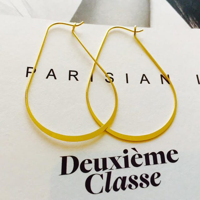 ★新品 DEUXIEME CLASSE ドゥーズィエムクラス 楕円フープピアス 1