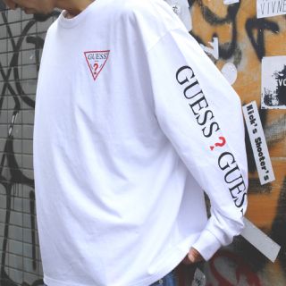 ゲス(GUESS)のGUESS トレーナー(S)〈ゲス〉【スーパービッグロングスリーブTシャツ】(Tシャツ/カットソー(七分/長袖))