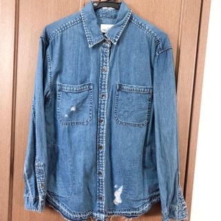 アメリカンイーグル(American Eagle)の【美品】AmericanEagle♥デニムシャツ(シャツ/ブラウス(長袖/七分))