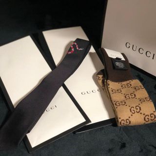 グッチ(Gucci)のGucci ネクタイ スネーク black(ネクタイ)