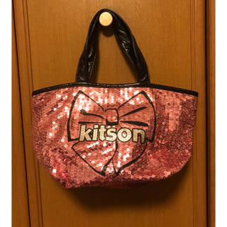 キットソン(KITSON)のKitson リボンピンクスパンコール トートバック(トートバッグ)