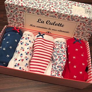 プチバトー(PETIT BATEAU)の☆プチバトー 19SS セール☆プリント&ボーダーショーツ 5枚組 6a(下着)