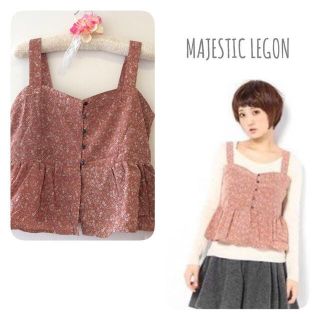 マジェスティックレゴン(MAJESTIC LEGON)のお取り置き中！タグ付き新品＊花柄ビスチェ(キャミソール)