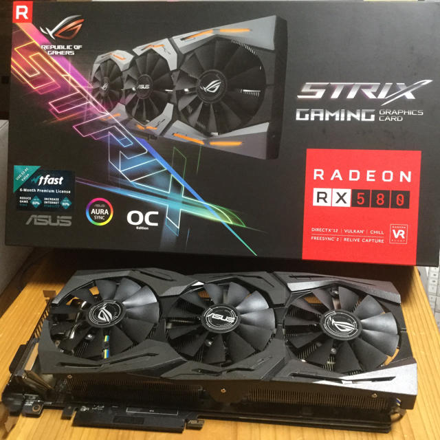 ASUS(エイスース)のRX580 STRIX スマホ/家電/カメラのPC/タブレット(PCパーツ)の商品写真