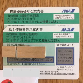 エーエヌエー(ゼンニッポンクウユ)(ANA(全日本空輸))のANA 株主優待券 2枚(その他)