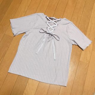 マジェスティックレゴン(MAJESTIC LEGON)のマジェ♡レースアップトップス【美品】(カットソー(長袖/七分))