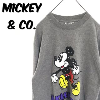 ディズニー(Disney)のMICKEY & CO ミッキー 90s ディズニー カットソー 長袖 Tシャツ(Tシャツ/カットソー(七分/長袖))