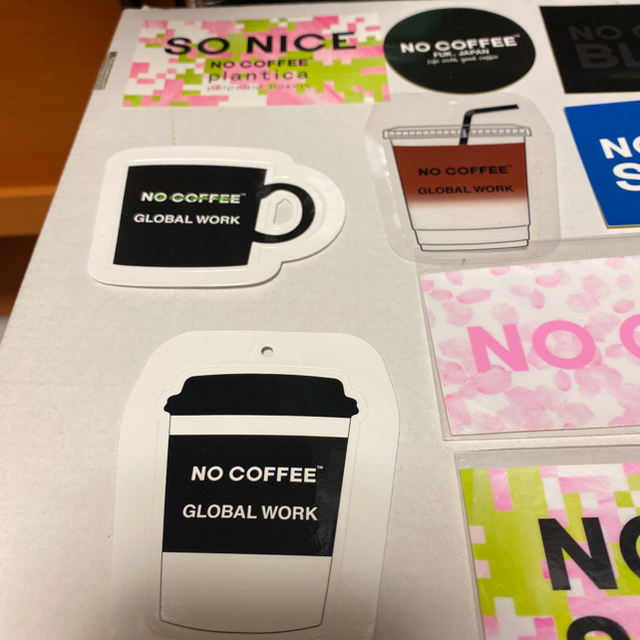 NO COFFEE ステッカー 9枚セット ハンドメイドの文具/ステーショナリー(しおり/ステッカー)の商品写真