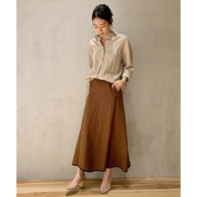 Plage(プラージュ)のPlage リネンシャツ  Linen ナチュラル  ベージュ レディースのトップス(シャツ/ブラウス(長袖/七分))の商品写真