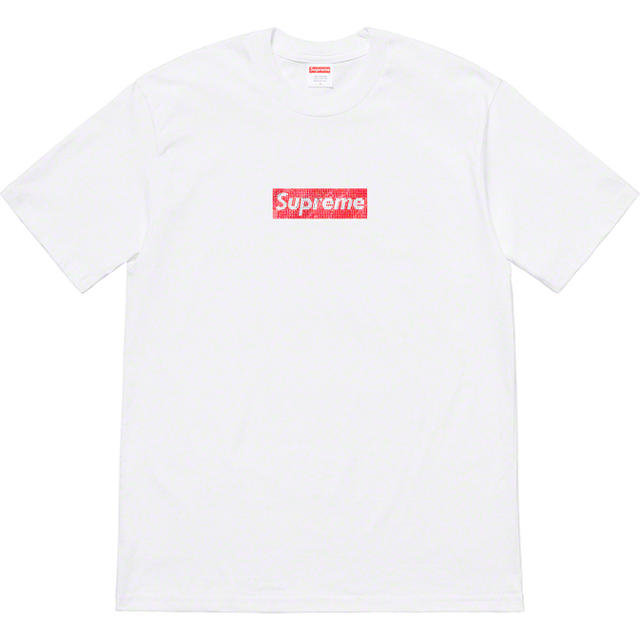 スワロフスキー box logo 白M