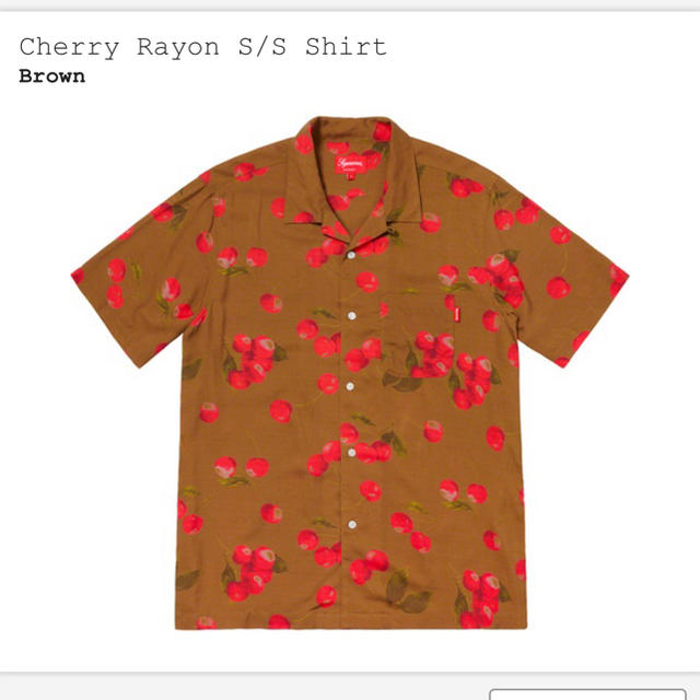 Cherry Rayon S/S Shirt brown s
