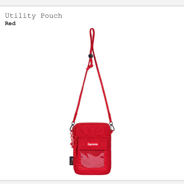 Supreme(シュプリーム)のsupreme utility pouch red 新品 メンズのバッグ(ショルダーバッグ)の商品写真