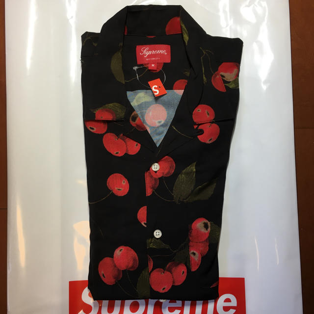 Supreme Cherry Rayon S/S Shirt black M