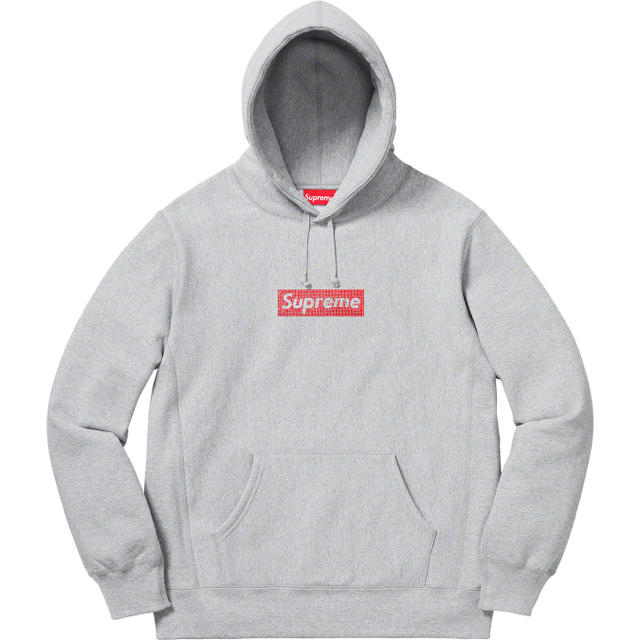 誠実】 Supreme - Swarovski Box Logo Hooded Sweatshirt パーカー
