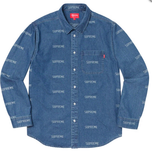 supreme Logo Denim Shirt