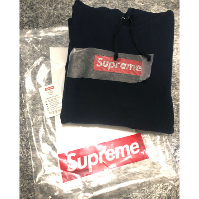 令和記念Supreme×スワロbox logoパーカーネイビーL ボックスロゴ 令和記念Supreme×スワロbox logoパーカーネイビーL ボックスロゴ