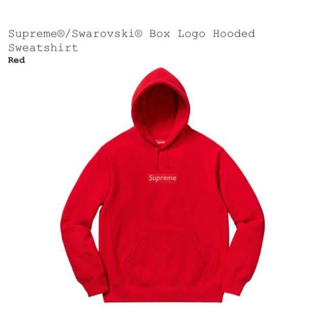 Supreme 赤 25周年記念パーカー-