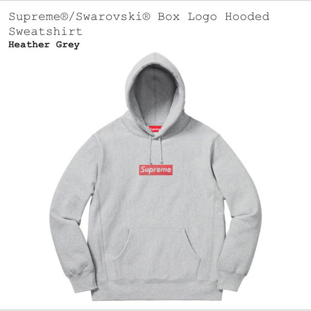 Supreme(シュプリーム)のMサイズ Supreme swarovski box logo hoodie メンズのトップス(パーカー)の商品写真