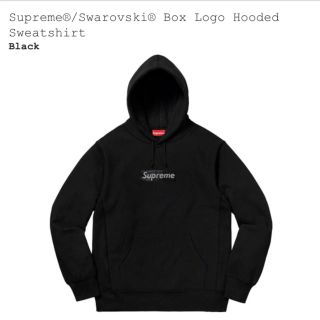 シュプリーム(Supreme)のSupreme/Swarovski Box Logo 黒 L(パーカー)