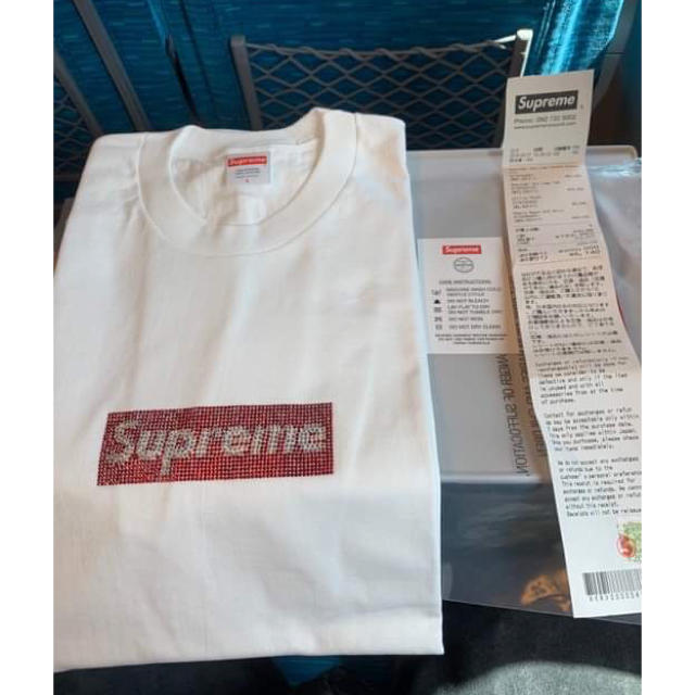 supreme swarovski box logo tee L size