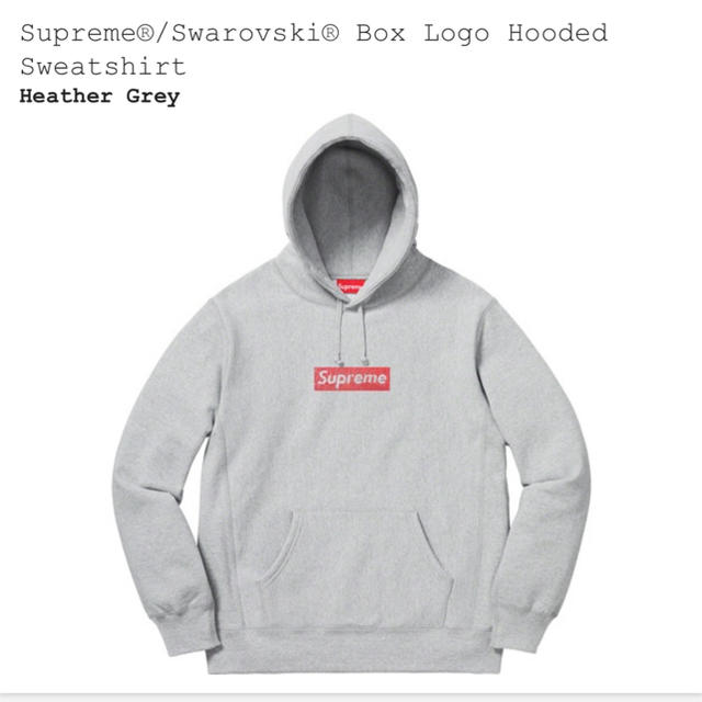 supreme swarovski box logo hoodie M グレートップス