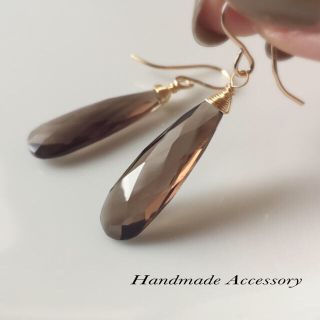 asano様♡ピアス宝石質スモーキークォーツ(ピアス)