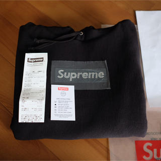 シュプリーム(Supreme)のSupreme Swarovski Box Logo Hooded Black(パーカー)
