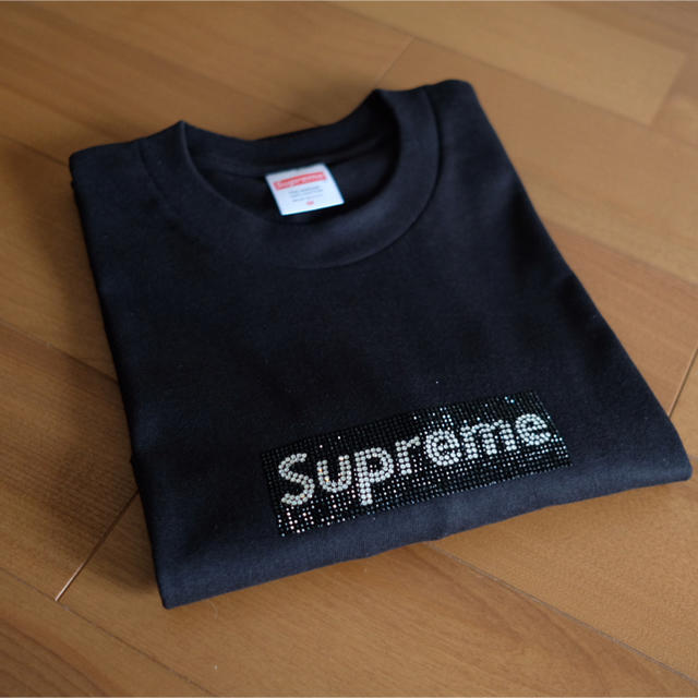 Supreme Swarovski Box Logo Tee 黒 M