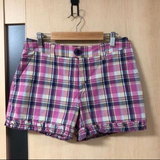 アイアイエムケー(iiMK)の【未使用品】チェック柄ショートパンツ ぴん(ショートパンツ)