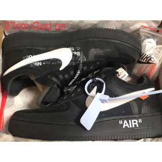 ナイキ(NIKE)のOff-White x Nike Air Force1 ブラック オフホワイト(スニーカー)