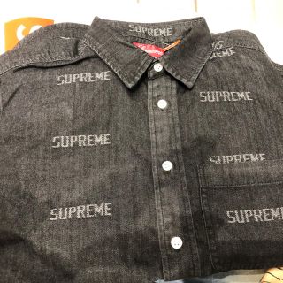 シュプリーム(Supreme)のSupreme Logo Denim Shirt S 黒(シャツ)