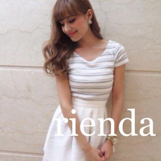 リエンダ(rienda)のrienda♡ツイストリブニットTOP(Tシャツ(半袖/袖なし))