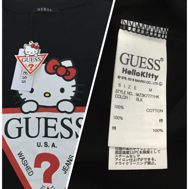 GUESS(ゲス)の【激レアコラボ】【大人気ブランド】GUESS×HELLO KITTY Tシャツ レディースのトップス(Tシャツ(半袖/袖なし))の商品写真