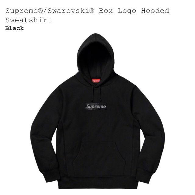 【Supreme 】Swarovski Box Logo Hooded Mサイズ