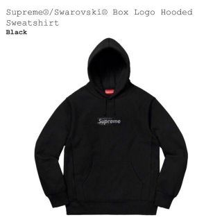 シュプリーム(Supreme)のSupreme Swarovski Box Logo Hooded  Mサイズ (パーカー)