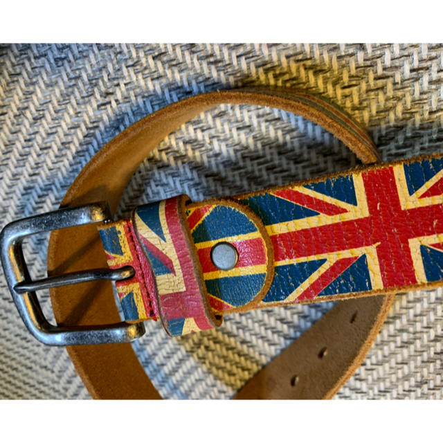 イギリス国旗柄レザーベルト レディースのファッション小物(ベルト)の商品写真