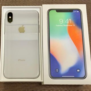 Apple - iPhone X Silver 256 GB Softbank(simフリー)の通販 by