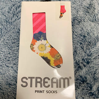 STREAM PRINT SOCKS 花柄 ピンク ソックス(ソックス)