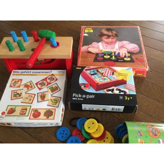 ブリオ(BRIO)のBRIO 知育玩具5点セット 絵合わせ、ひも通し、など(知育玩具)