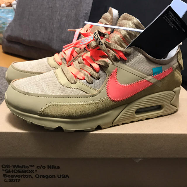 OFF-WHITE(オフホワイト)のsupsnkrs様 専用offwhite×air  max 90 ベージュ メンズの靴/シューズ(スニーカー)の商品写真