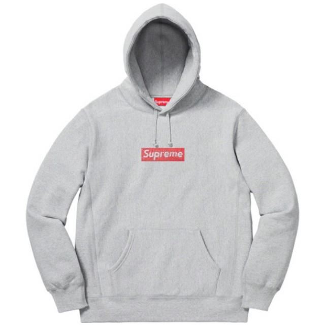 新品国内正規品 supreme スワロフスキー boxlogo グレー M